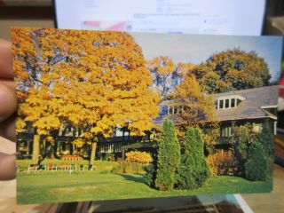 Vintage Old Pennsylvania Postcard Cambridge Springs Riverside Country Inn Autumn