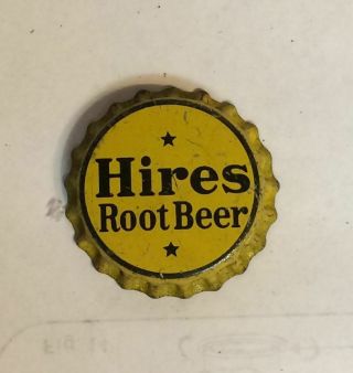 Hires Root Beer Solid Cork Crown Bottle Cap Can Pre Acl Small 2 Star Label Soda