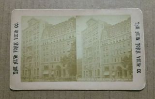 Standard Oil Co.  & Wells Bldg. ,  Broadway,  York City,  Stereoview,  1880 