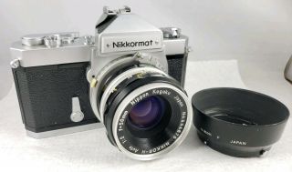 Vintage Nikon Nikkormat Ft N Slr 35mm Film Camera Nikkor - H 1:2 50mm