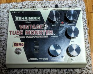 Behringer Vintage Tube Monster Preamp Pedal W/ Bitmo Mod - Vt999 High Gain