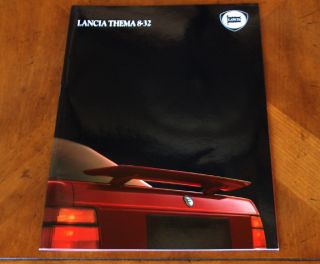 Lancia Thema 8 - 32 (ferrari Engine) Brochure Prospekt,  1987 (french Text)
