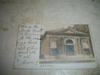 Vintage 1906 Rppc Postcard Bank Of Somerset Princess Anne Md Maryland