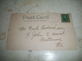Vintage 1906 RPPC Postcard Bank Of Somerset Princess Anne Md maryland 2