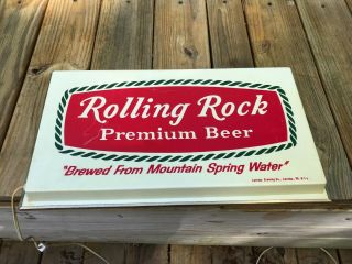 Rolling Rock Beer Double Sided Light Sign