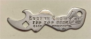 1910s Eugene Crow Tip Top Beer East Youngstown Ohio Girl Bottle Opener A - 4 - 77