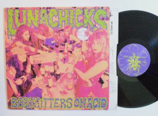 Punk Lp - Lunachicks - Babysitters On Acid W/ Booklet 1990 Blast First Uk