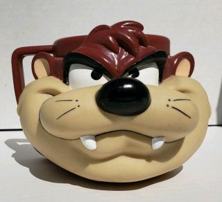 Vintage 1992 Warner Bros Looney Tunes Taz Tazmanian Devil Vinyl Cup