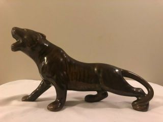Vintage Mid Century Black Panther/tiger Figurine