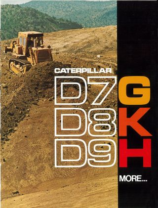 Caterpillar D7g D8k D9h Tractor Sales Brochure 1975