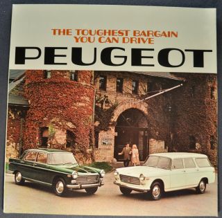 1968 Peugeot 404 Sedan & Wagon Sales Brochure Folder 68