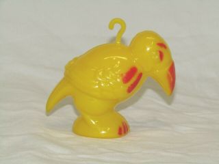 Usa Carnival Yellow Plastic Toucan Bird Animal Vintage Christmas Ornament 1950s
