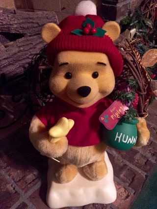 Disney Winnie The Pooh Animated Christmas Display Figure 17” Hunny For Piglet