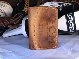 Vintage Ccm Hockey Elbow Pad Leather Wallet And Keychain 1/1
