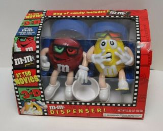 Ltd.  Ed.  M&m Collectible Candy Dispenser " At The Movies " 3d Glasses