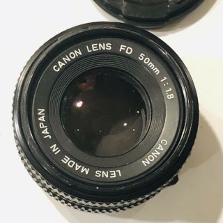 Canon Fd 50mm F1:1.  8 Lens Film Camera Lens With Cap Vintage