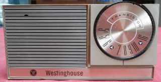 Vintage 1963 Westinghouse Model H - 842p6gp 6 Transistor Am,  Cd,