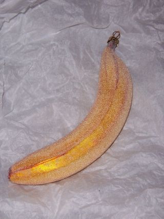 Christopher Radko Sugared Chiquita Banana Christmas Ornament