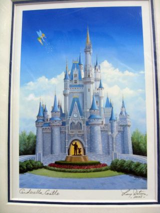 Walt Disney World Cinderella Castle Signed By Larry Dotson