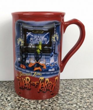 Disney The Twilight Zone Tower Of Terror Mug Red Mickey Donald Goofy Cup