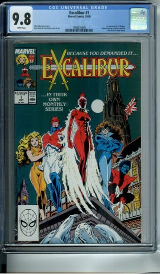 Excalibur 1 (1988) Cgc 9.  8 White Pages 1st Appearance Of Widget Cgc Case