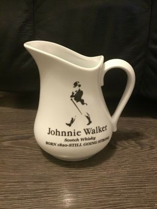 Johnnie Walker Scotch Whisky Water Pitcher Jug