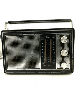 Vintage Sears Am/fm Solid State 9 Transistor Radio