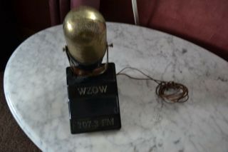 Vintage WZOW 107.  3 FM Radio Station microphone Not 2