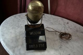 Vintage WZOW 107.  3 FM Radio Station microphone Not 3