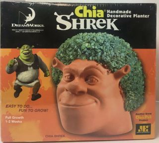 Chia Shrek Ogre Head Decorative Planter Kit 2004 By Dreamworks,