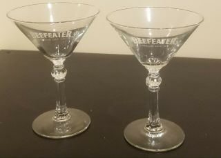 Set Of 2 Beefeater London Dry Gin Martini Cocktail Glasses