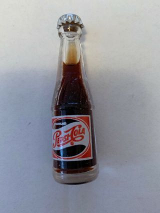 Pepsi - Cola " Sparkling " Miniature Bottle,  Old Stock,  3 " High