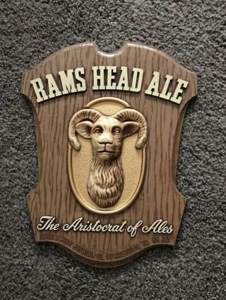 Graphic Rams Head Ale Advertising Sign Adam Scheidt Brg Norristown Pa Beer