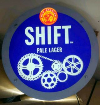 Belgium Shift Pale Lager - Led Light Up Bar Sign - 18 Inch