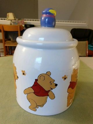 Disney Winnie The Pooh Hunny Cookie Crock Ceramic Cookie Jar By Treasure Craft