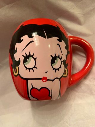 Betty Boop Coffe / Tea Red Mug Big Cup 1 Pint W/ Graphics & Logo Collectible