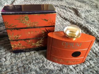 Vintage Boxed Opium By Yves Saint Laurent Splash Edt 2 Oz 60 Ml Old Formula