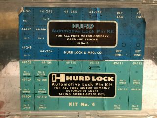 Vintage Hurd Ford Automotive Lock Pin Kit Locksmith