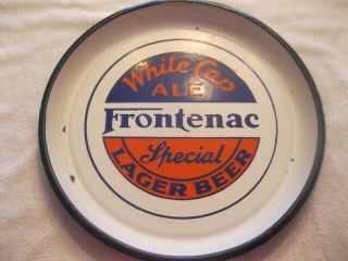 White Cap Ale Frontenac Special Lager Beer Porcelain Tray