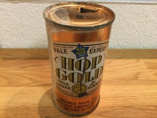 Hop Gold Beer (83 - 21) Empty Oi Flat Top Beer Can By Star,  Vancouver,  Wa