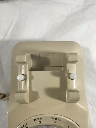 Vintage ITT Rotary Telephone Model 500 Phone Cream Beige Tan Off White 3