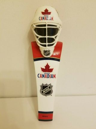 Molson Canadian Nhl Hockey Goalie Mask Player 11 " Draft Beer Keg Tap Handle
