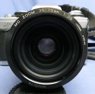 Vintage Minolta XG - M 35mm SLR Film Camera w/35 - 70mm Macro Lens EXC 3