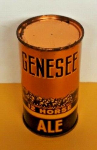 Genesee 12 Horse Ale Oi Flat Top Beer Can Rochester,  York Copper Early Pat.