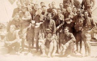 WWI Soldiers - Silly Troop Photo - World War 1 - RPPC - U.  S.  Army 2