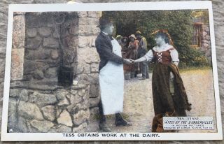 1913 Silent Movie Advertising Postcard: Mrs.  Fiske As Tess Of The D 
