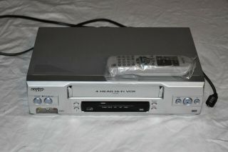 Vintage Sanyo Vwm - 800 4 Head Hi - Fi Vhs Vcr Player Recorder W Remote Fully