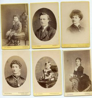 Hastings - Six Victorian Cdv Photographs - All By J W Thomas Of Hastings,  Sussex