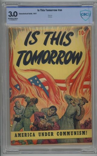 Is This Tommorow Nn Cbcs 3.  0 Gd/vg 10 Cent Version 1947 Flag Cover Scarce