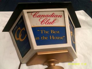 Vintage Lighted Canadian Club " The Best In The House " Sign